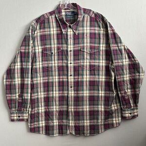 Polo by Ralph Lauren Men's XXL Woodsman Workshirt Casual Plaid Shirt